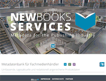 Tablet Screenshot of newbooks-services.com